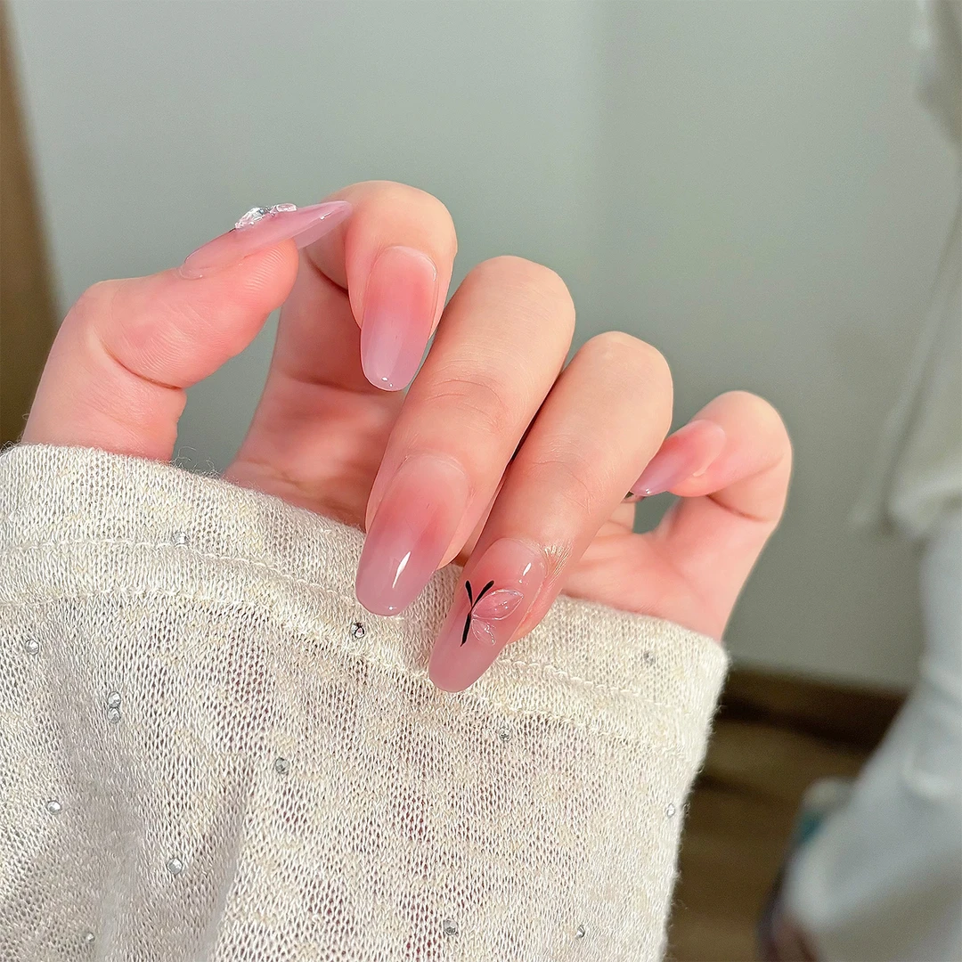 纯手工穿戴甲定制美甲 紫霞仙子 指甲贴片