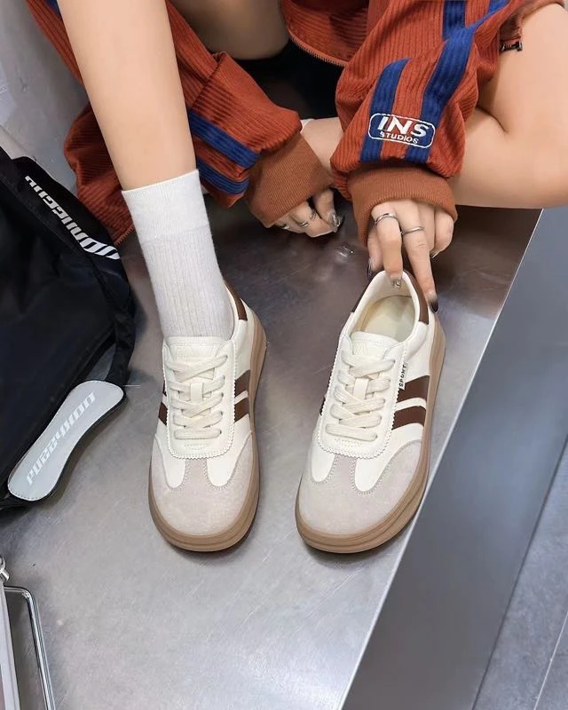 A25超火经典百搭德训小白鞋女款2025秋季真皮网红休闲板鞋潮G5