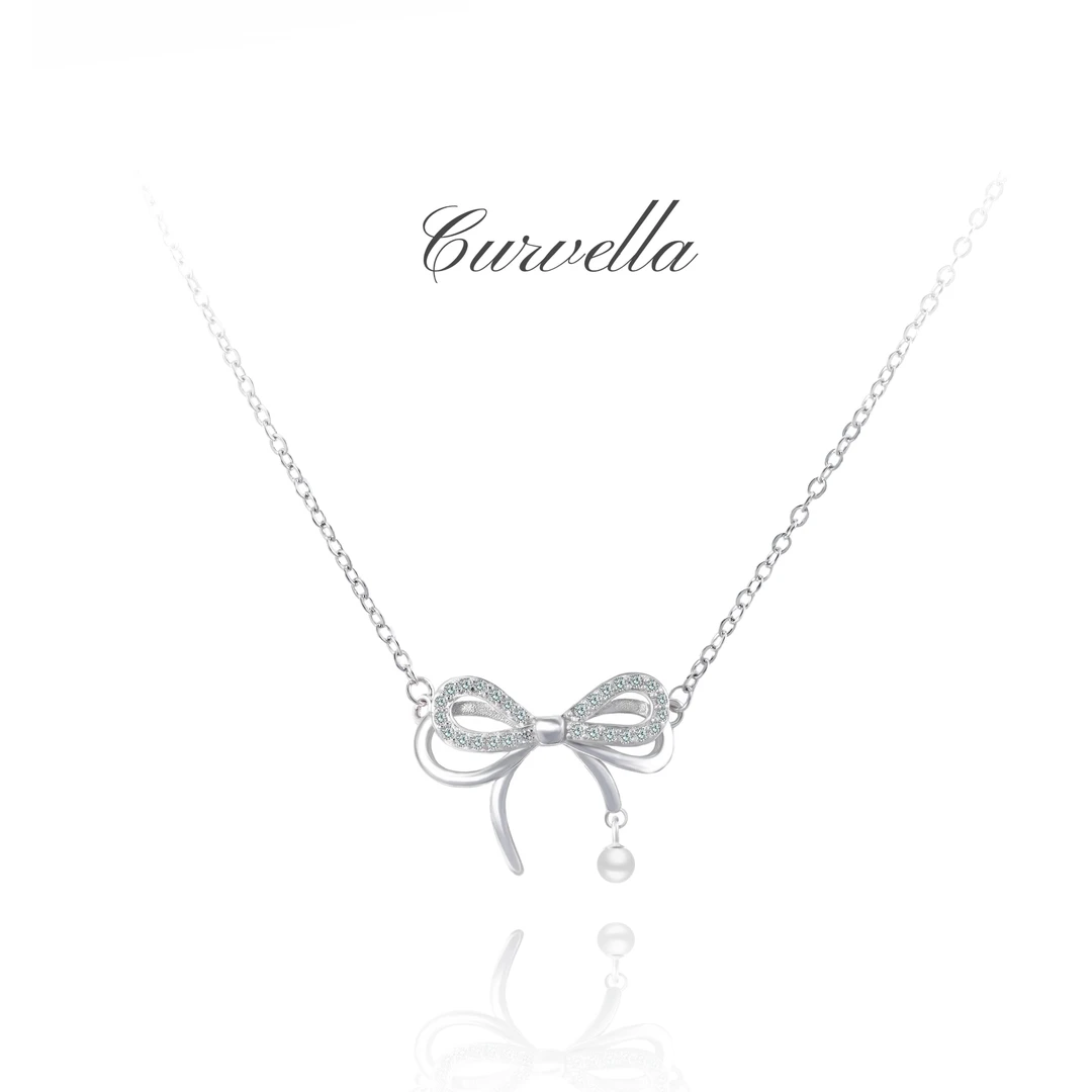 坠链均925银仿珍珠 【蝴蝶结】2025年爆款女轻奢高级设计感锁骨链