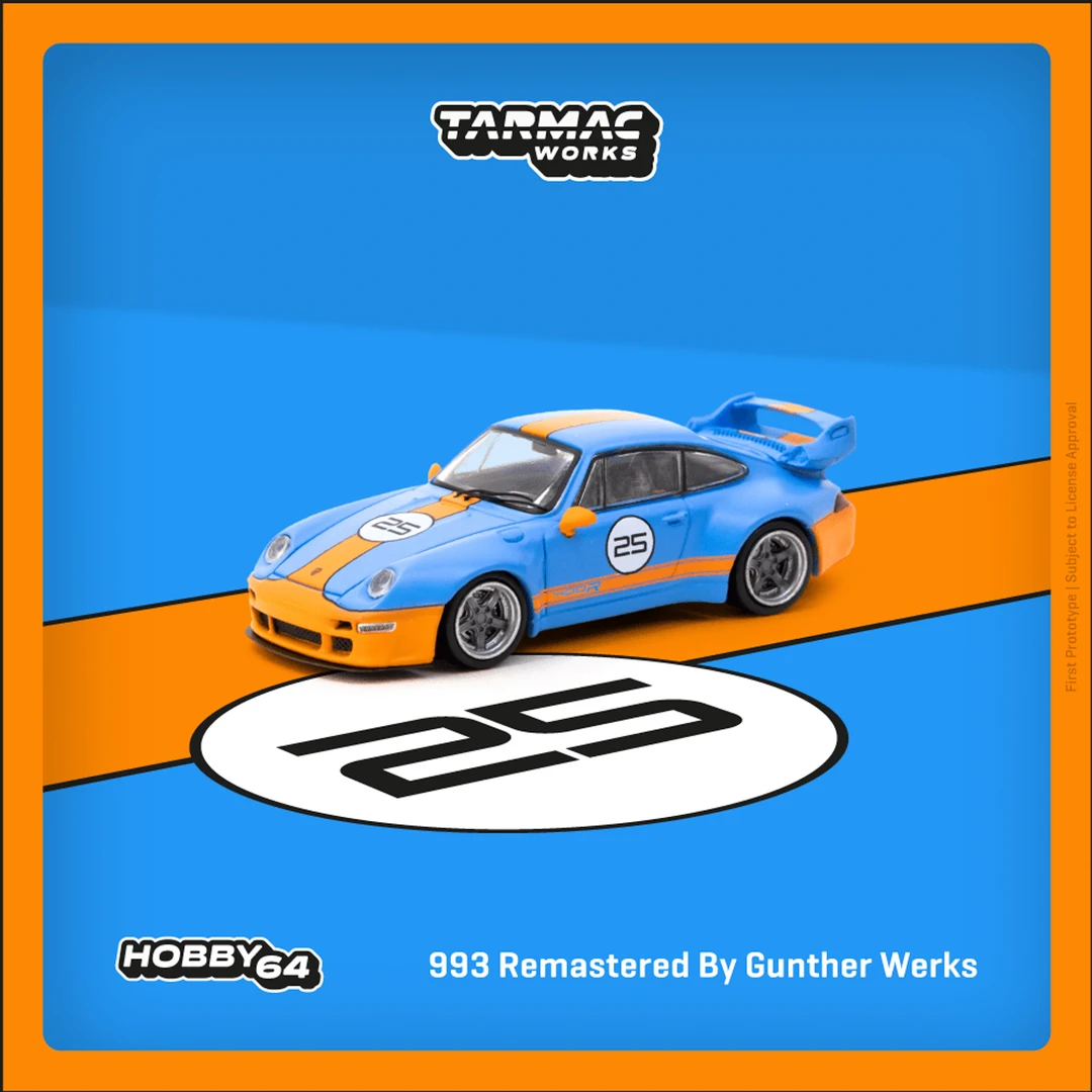 Tarmac Works 1:64保时捷993 Gunther Werks GW 海湾25合金车模TW