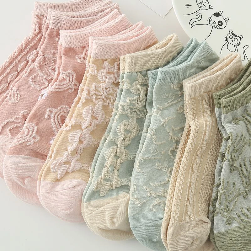 袜子女短袜夏季薄款韩版百搭日系复古甜美ins潮森女宫廷学生船袜