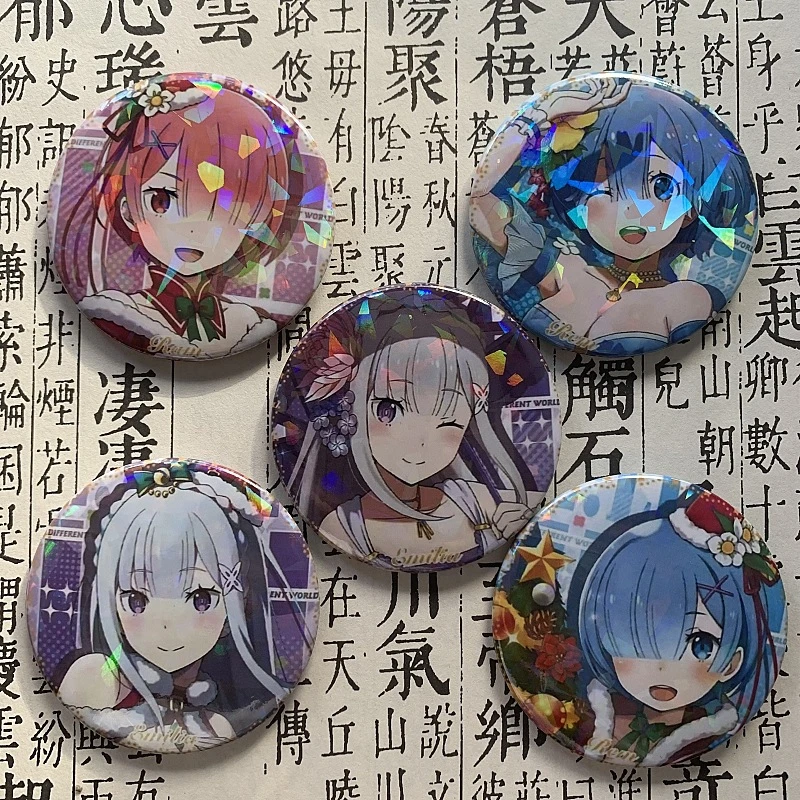 从零开始的异世界生活 二次元同人吧唧雷姆拉姆动漫周边徽章 谷子