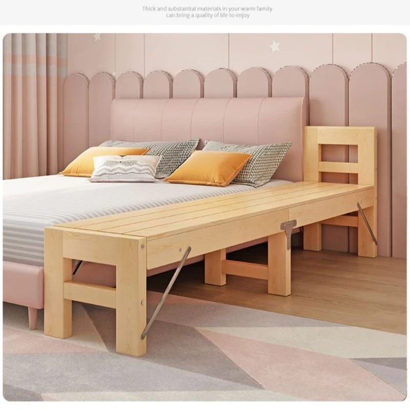 实木床加宽加长拼接床侧边大人无缝儿童拼接定制折叠床环保可折叠