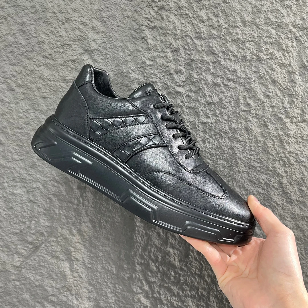 【2388-花】2024秋冬新款真皮板鞋百搭舒适加绒棉鞋休闲鞋低帮鞋男