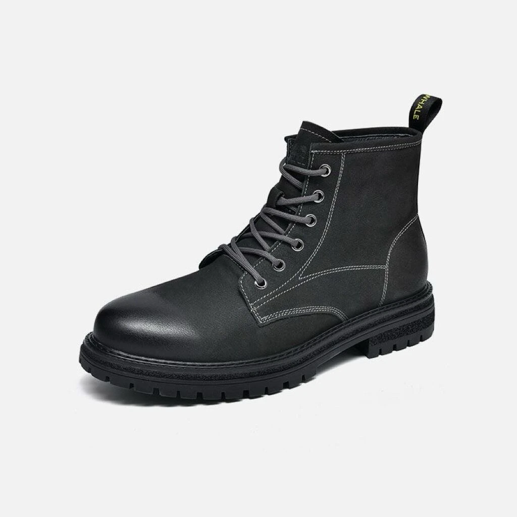 【9951-靴】秋冬马丁靴英伦风工装靴男士高帮靴皮靴厚底机车靴男靴