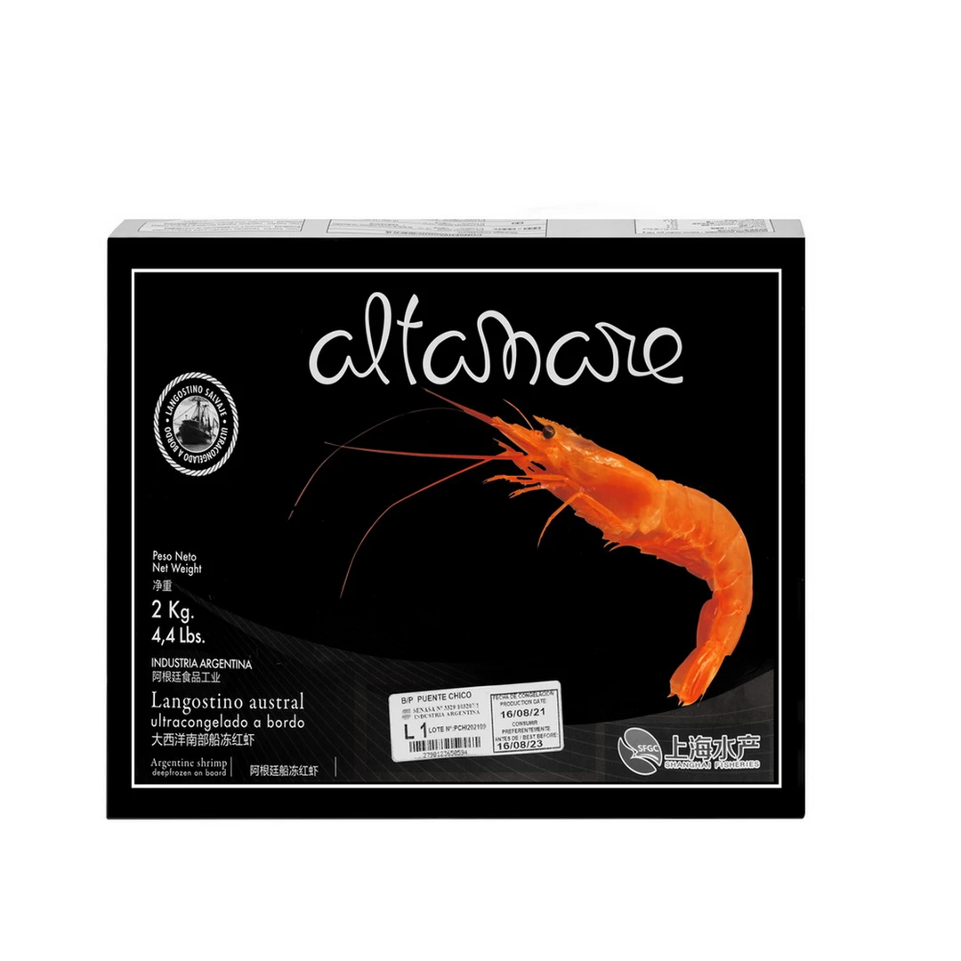 阿根廷红虾L1 2000g/盒 (赠品:黑虎虾一盒)