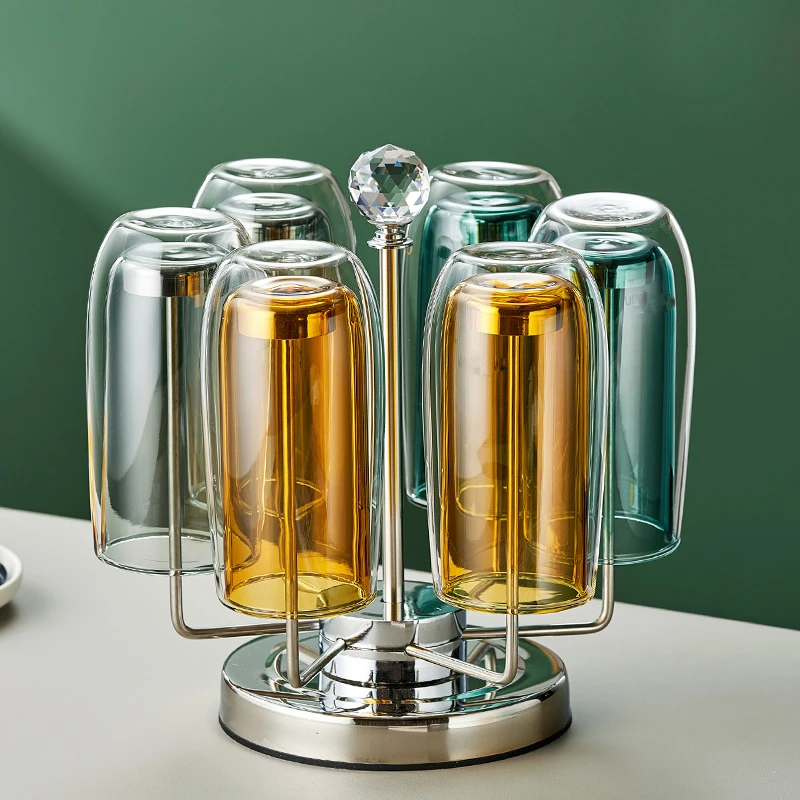 北欧风耐热双层茶杯玻璃杯防烫咖啡杯ins风客厅家用喝水杯高硼硅