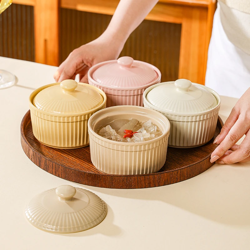 陶瓷隔水炖盅家用带盖小炖盅燕窝鸡蛋汤盅蒸蛋羹专用碗煲汤