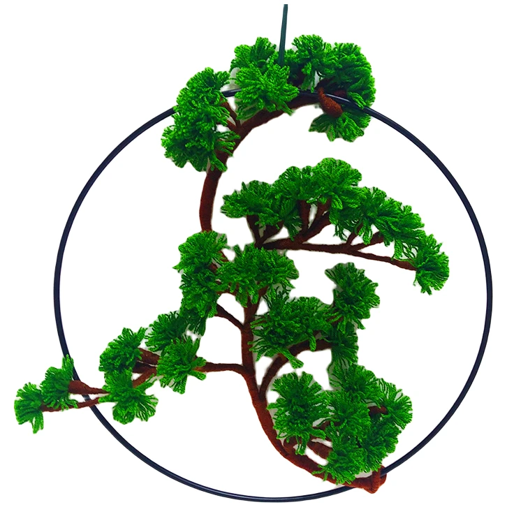【松柏常青花环材料包】毛线钩织DIY手工艺简单易学亲子款创意花环