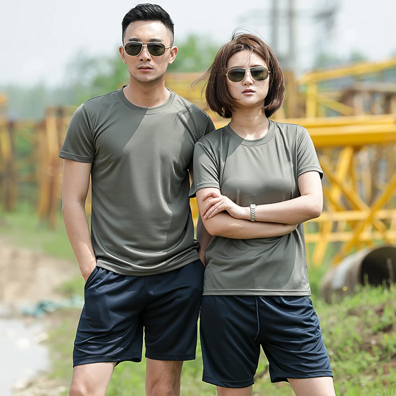 正品体能训练服套装男大码薄款半袖体能服弹力透气运动速干t恤女