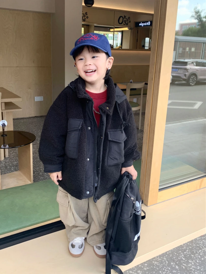 儿童男童女童秋冬集合链接韩系穿搭风格童装