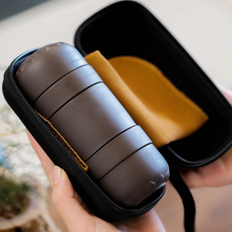 紫砂旅行茶具车载露营户外旅游便携式陶瓷功夫茶具大容量茶具套装