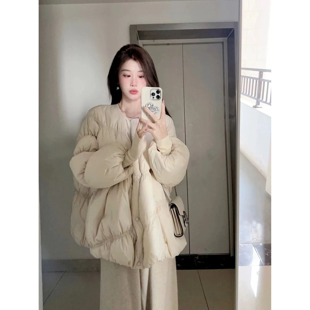 云朵短款棉服外套女冬季2025新款时尚冬天洋气感超网红款冬款外套