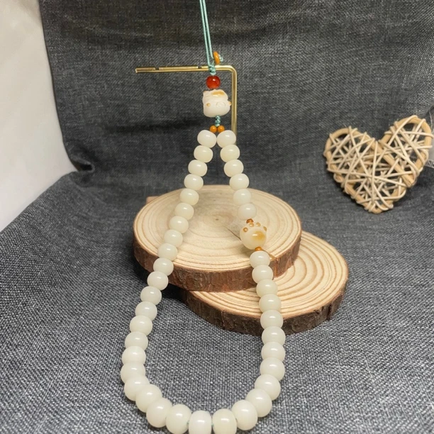 2024新款手持手机链炭烧猫爪指环扣文玩猫咪包包挂饰卡通书包挂件