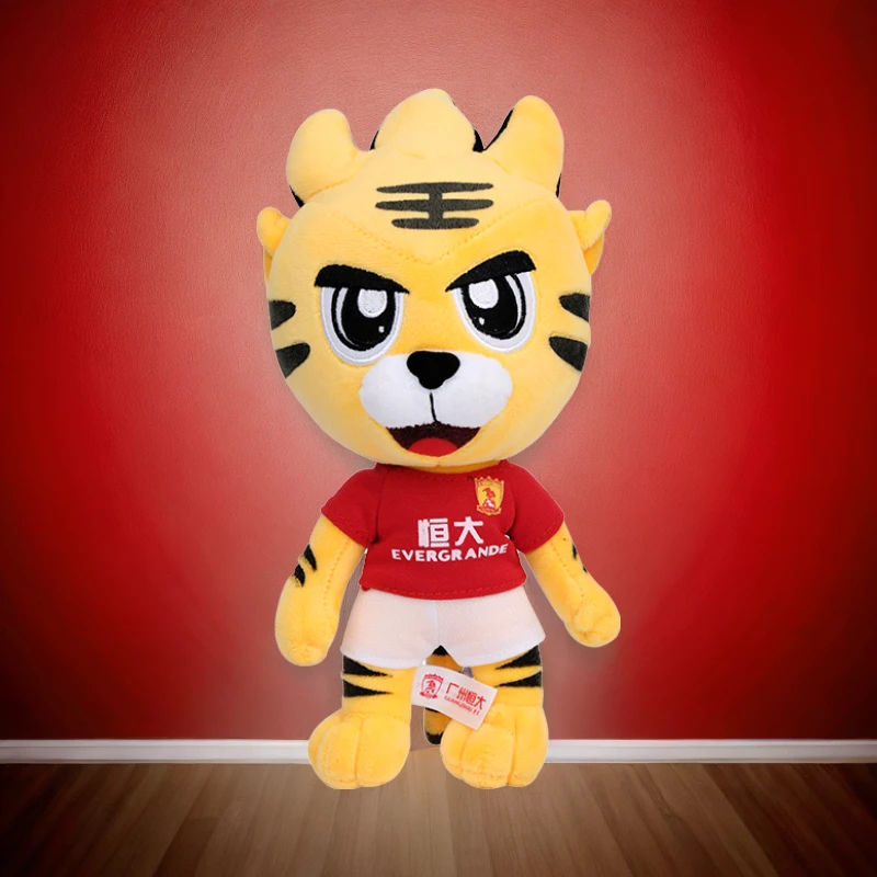 无品牌广州队球迷产品 俱乐部吉祥物C虎公仔玩（中）足球队品牌