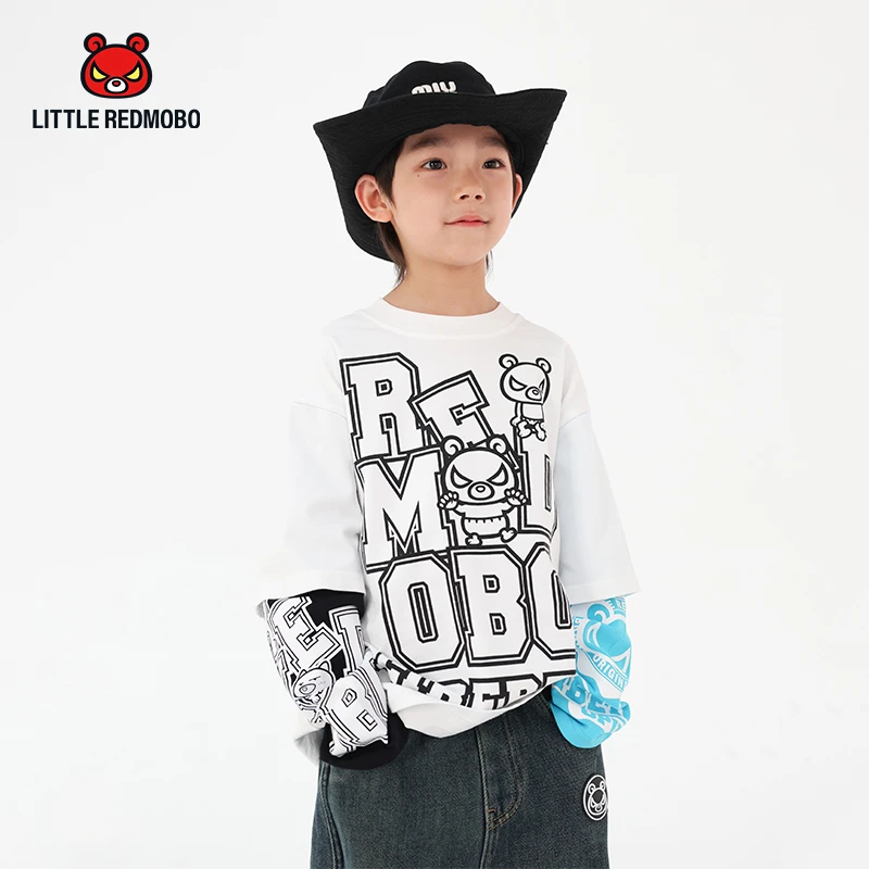 【魔霸眼睛】儿童卡通潮酷假两件长袖休闲春季童装卫衣 CY-MB362