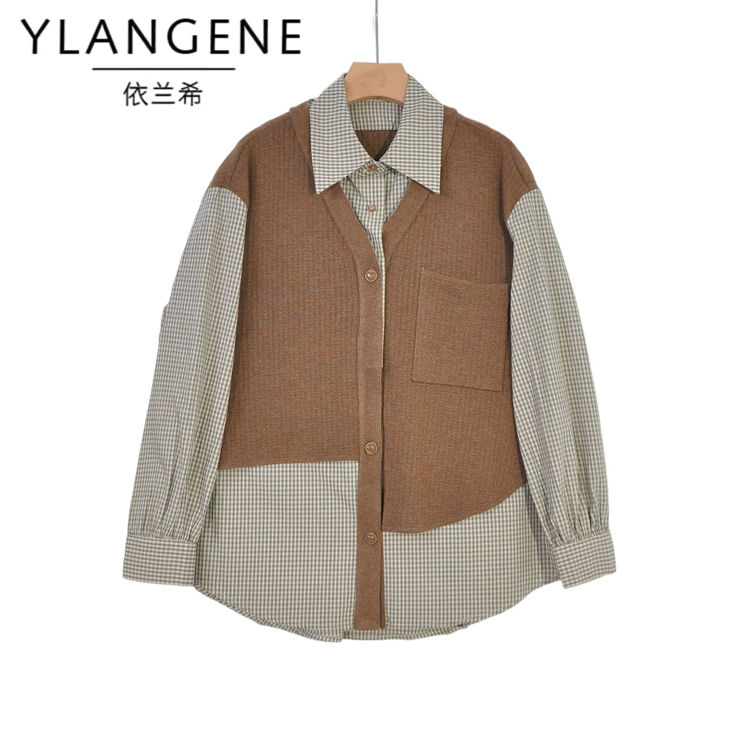 【YLANGENE】简约百搭拼色衬衫238802YDY