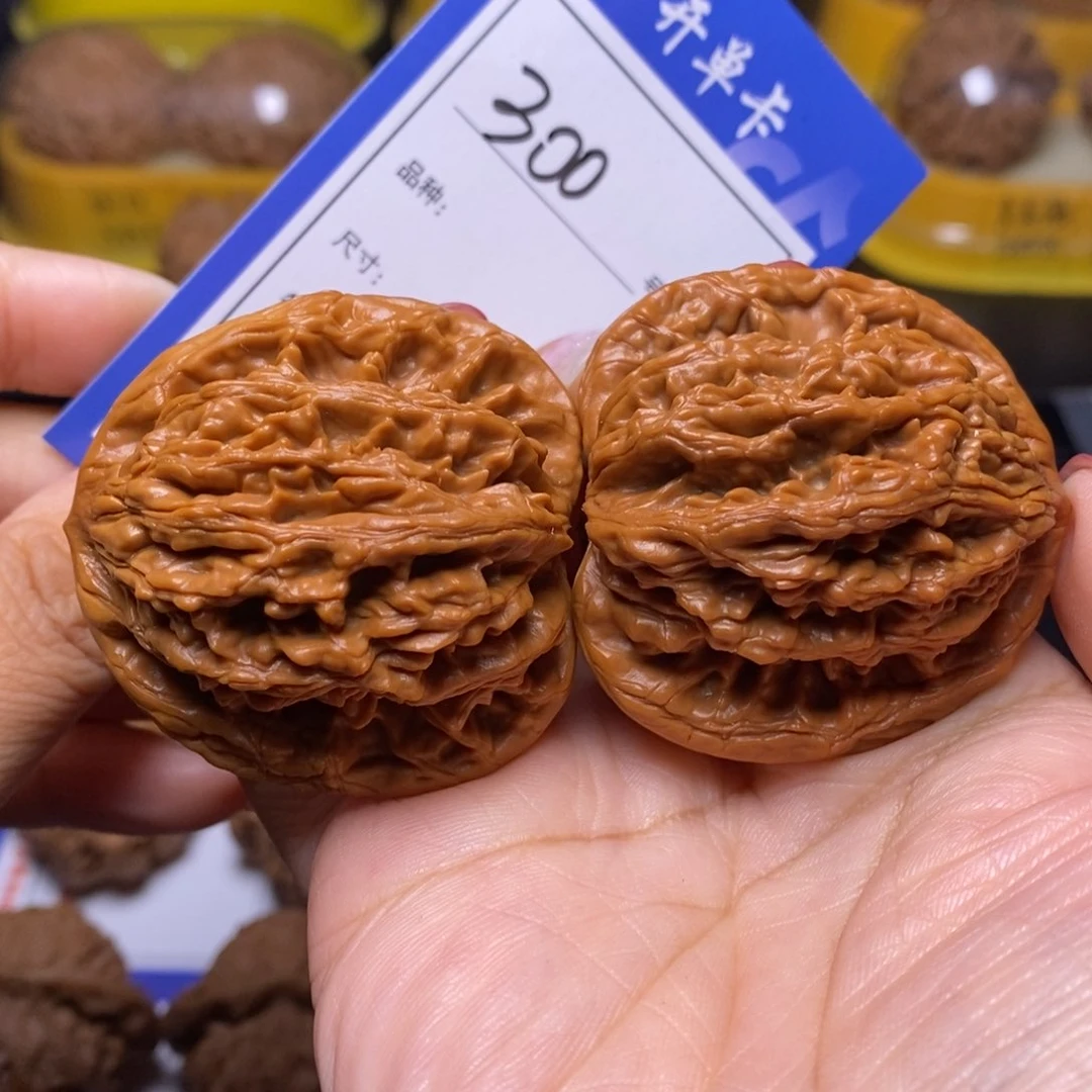 文玩核桃把件300号虎头44尺
