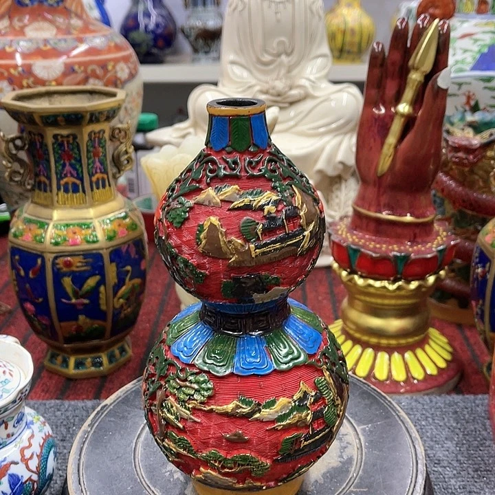 盖碗瓷器摆件瓷器摆件