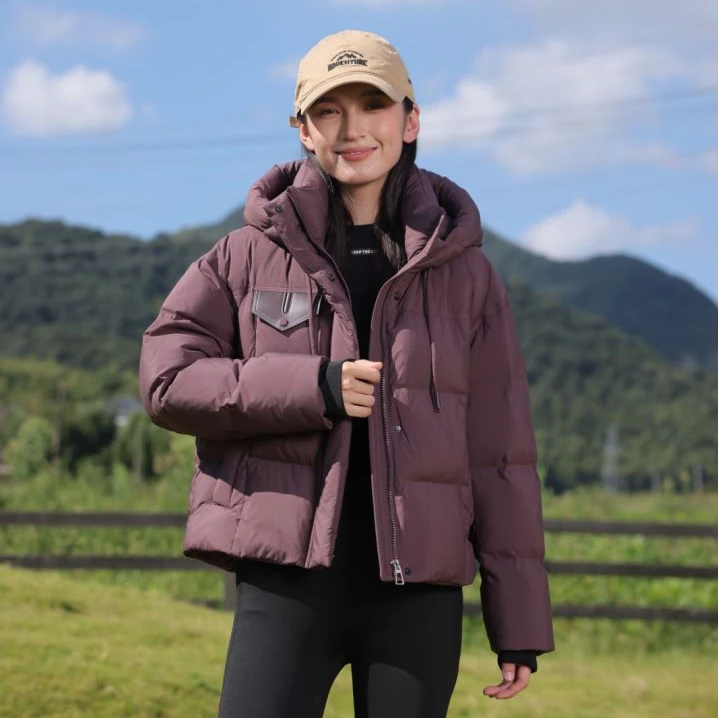 寻拓者短款时尚连帽保暖潮流羽绒服FYH6805 XTZ001 LY