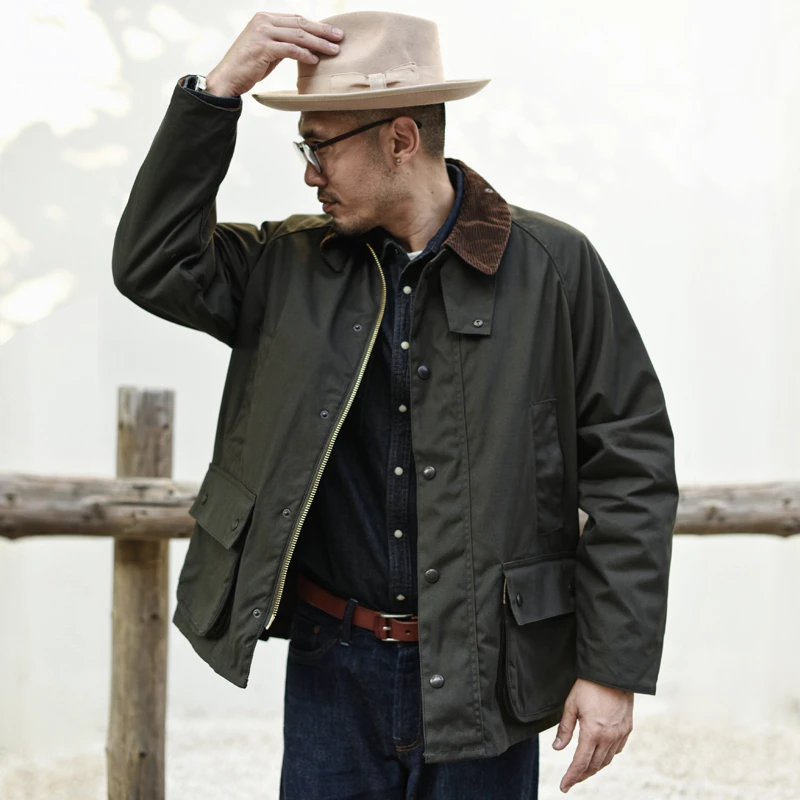 沾酱 狂飙安欣同款 无油蜡夹克 经典猎装风衣 工装外套BBR bedale