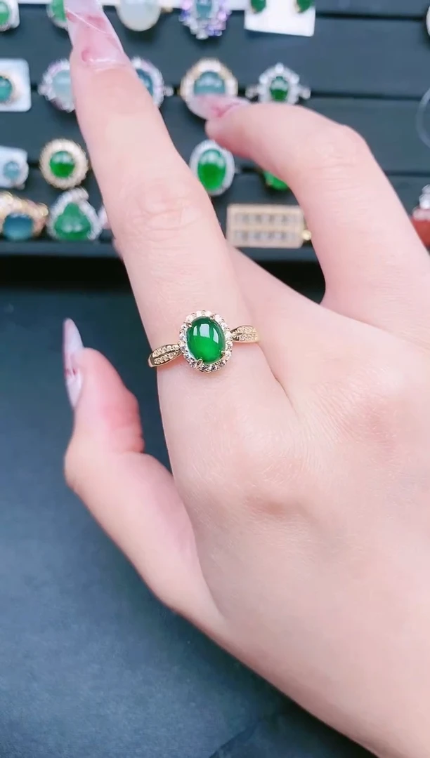 【闪购商品】翡翠戒指银S925镶嵌1111111111