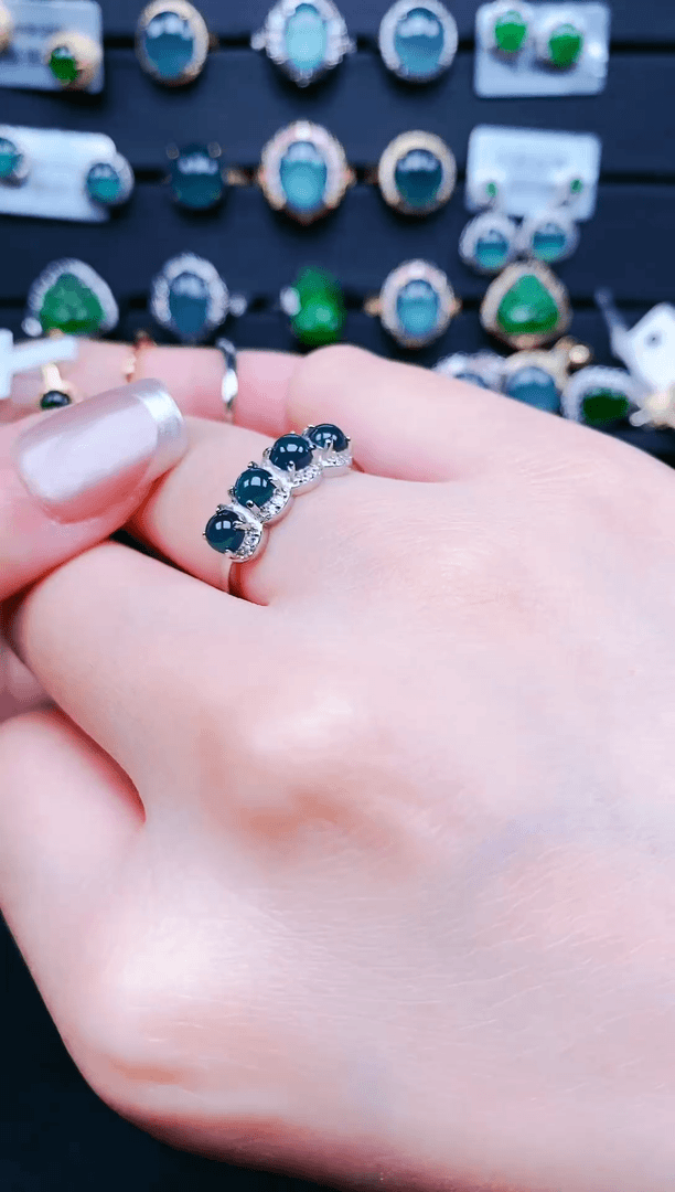 【闪购商品】翡翠戒指银S925镶嵌111111111