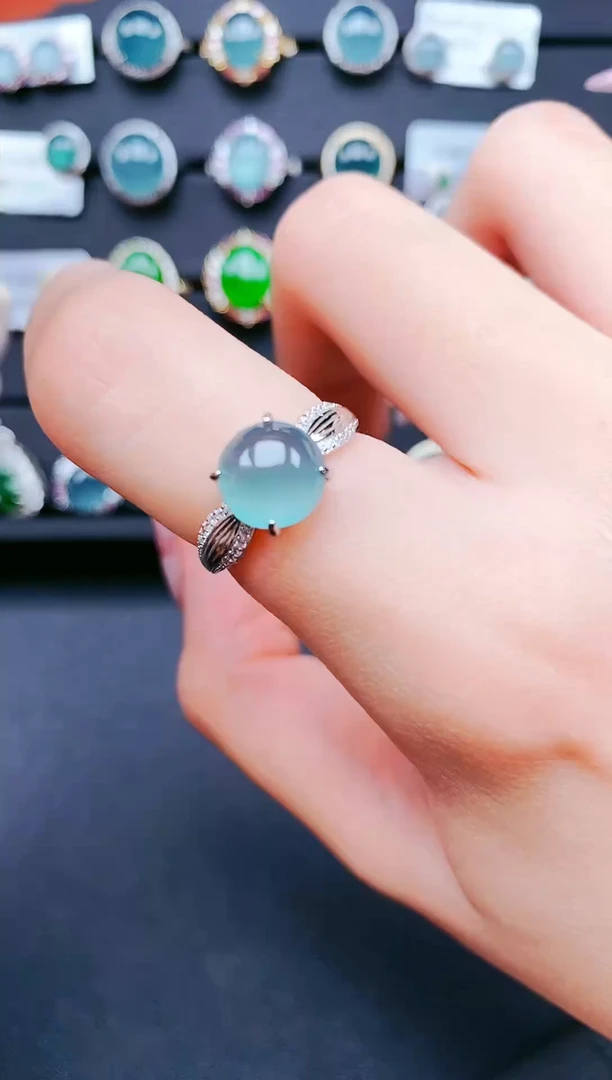 【闪购商品】翡翠戒指银S925镶嵌111111111