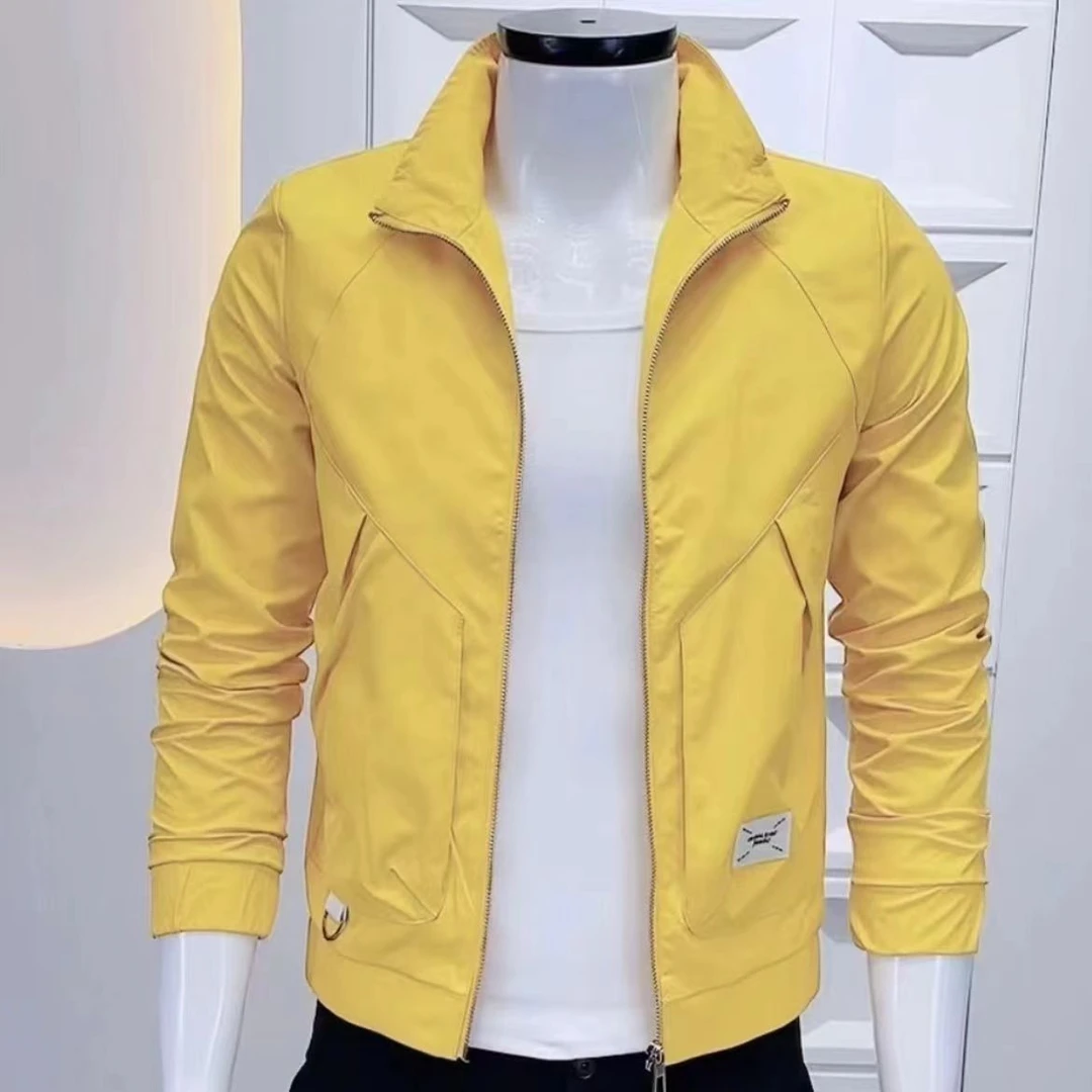 休闲男外套时尚简约夹克韩版立领百搭透气男士外套春秋男装