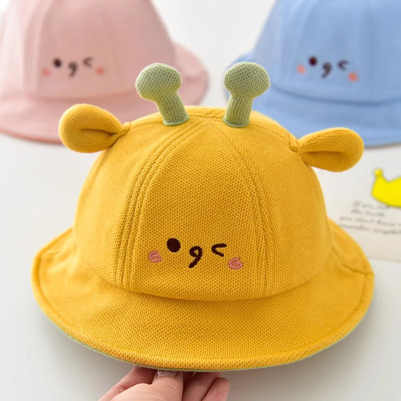 婴儿帽子春秋季新生儿童可爱超萌渔夫帽婴幼儿男童女童百搭盆帽