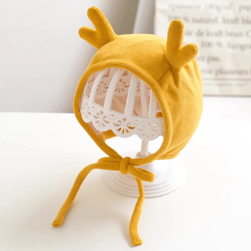 婴儿帽子春秋季宝宝包头帽可爱超萌秋冬保暖幼儿护耳胎帽女宝宝帽