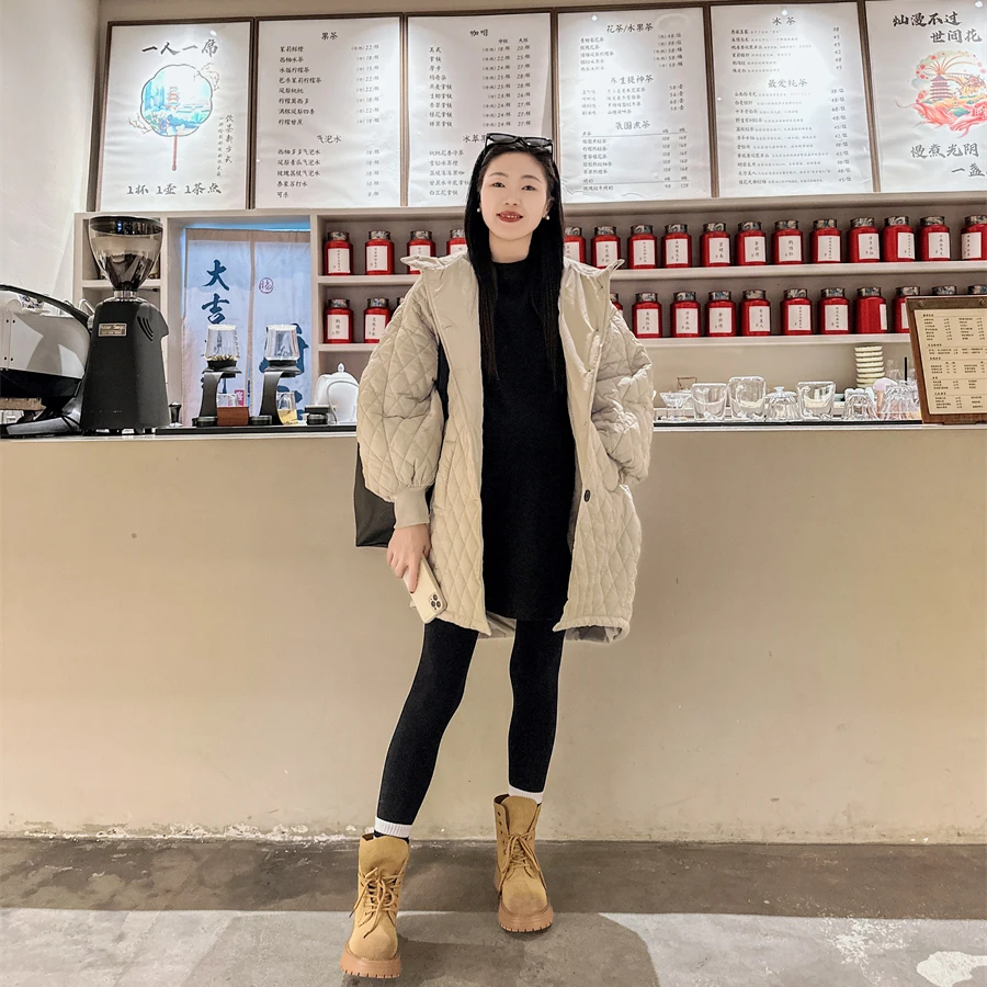 冬季新款孕妇装棉服外套宽松大码遮肚不显怀帽衫外套潮妈韩版孕妇