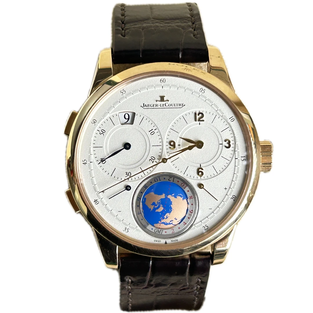 99新 Jaeger-LeCoultre/积家 积家双翼系列/双时区显示/世界时