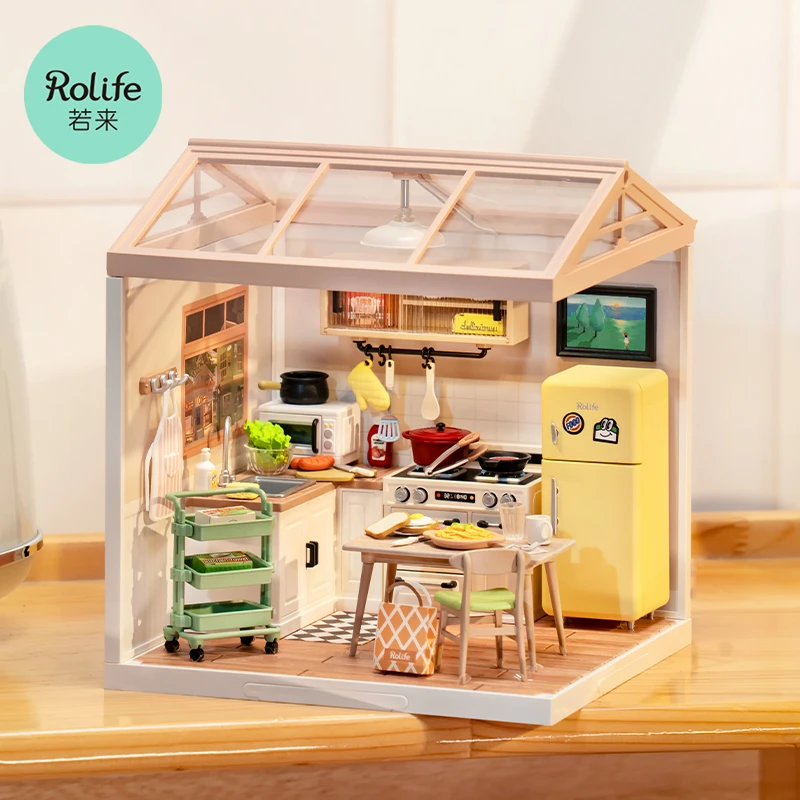 rolife/若来rolife客厅卧室DIY小屋玩具微缩模型小屋木质拼装小屋