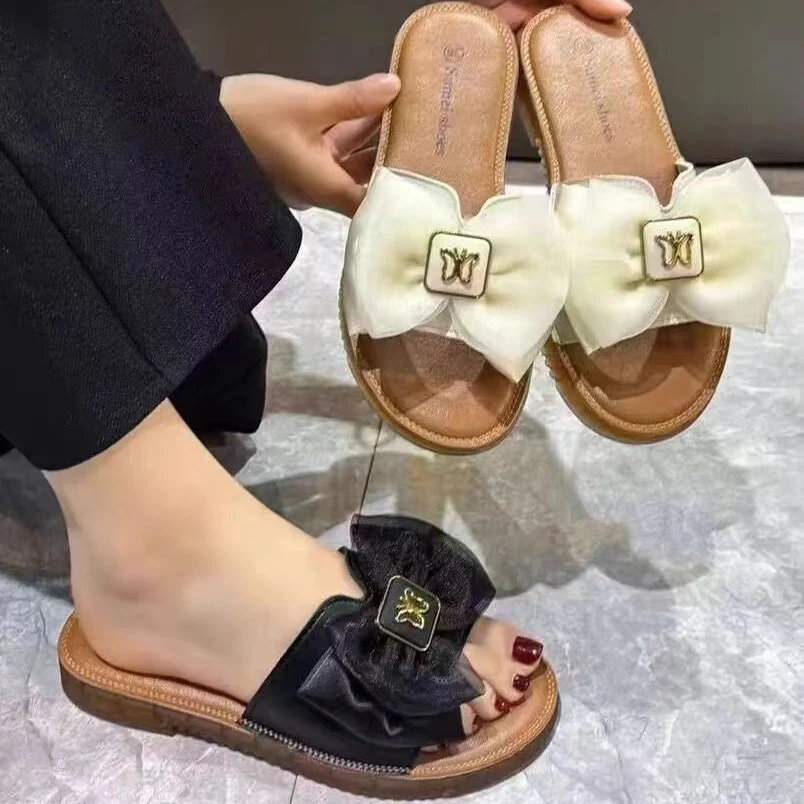 B220大码女鞋凉鞋凉拖时尚休闲百搭夏季软底平底外穿防滑女士舒适