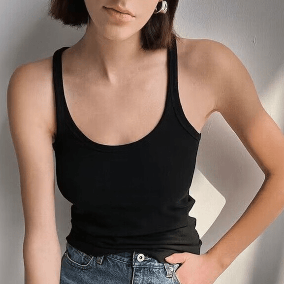 春夏季新款欧美细肩吊带背心女大码工字修身内搭打底无袖吊带上衣