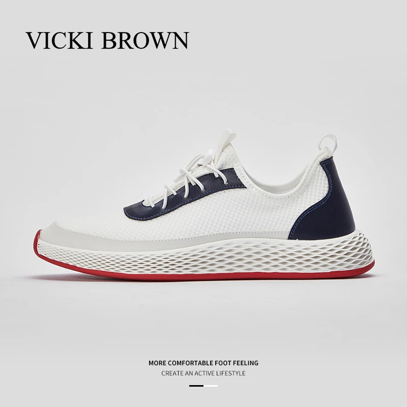 VICKI BROWN男鞋法国VB透气网面鞋跑步防滑减震运动休闲鞋804823