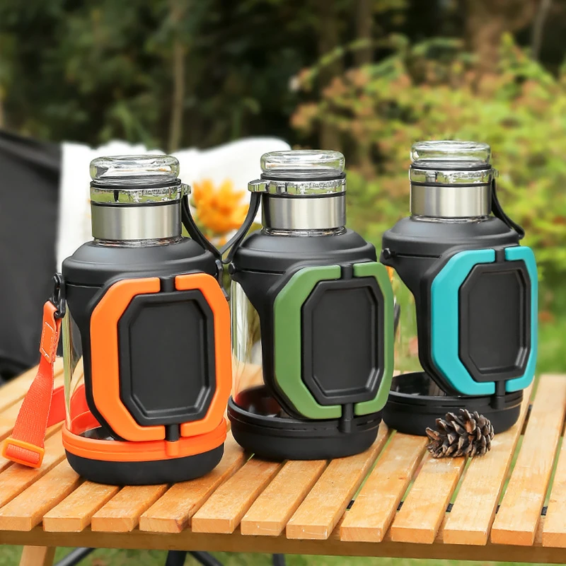 茶水分离防摔大容量户外旅行水壶带滤网耐高温新家用防爆大号水杯