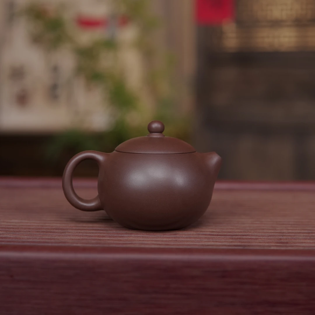 宜兴紫砂 老紫泥 西施壶