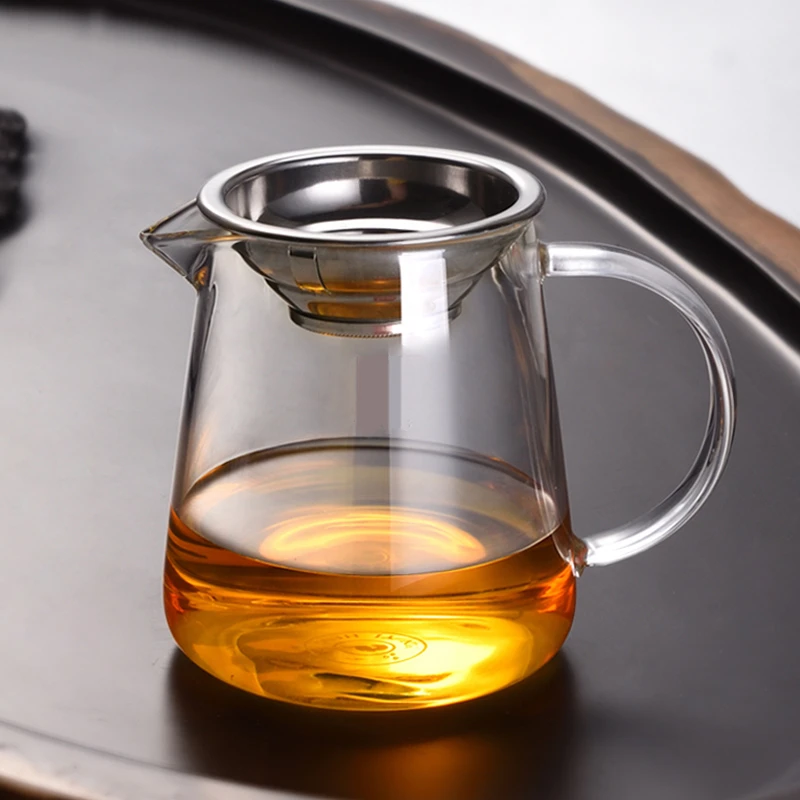 加厚公道杯玻璃茶滤一体耐热分茶器公杯大号茶壶茶海功夫茶具配件