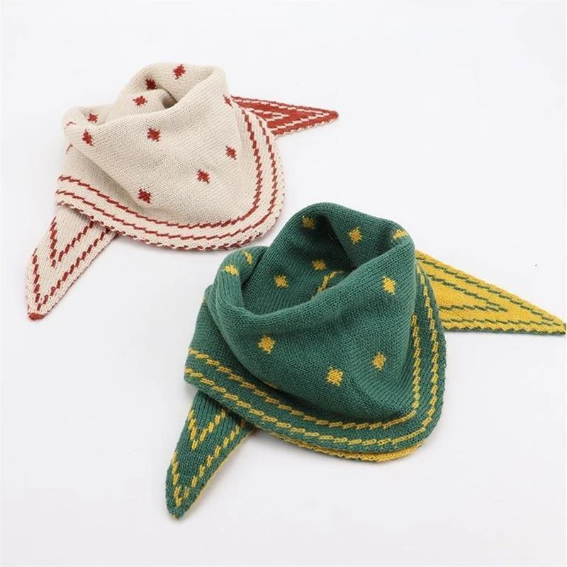 婴儿围巾冬季保暖宝宝围脖三角巾6个月-8岁1秋冬男童女孩儿童围巾