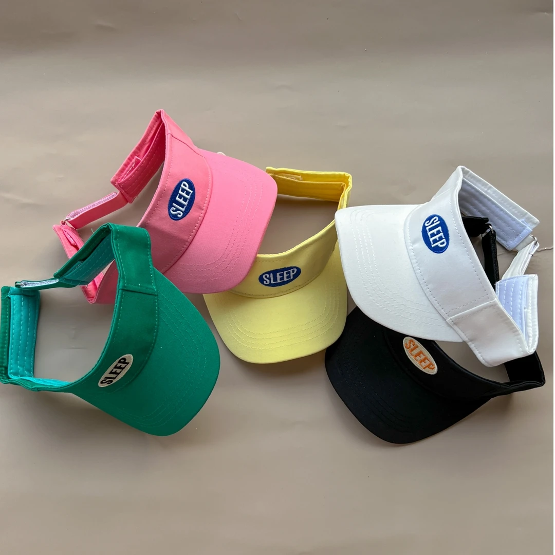 【48cm~52cm】夏儿童空顶韩版户外遮阳帽子夏季潮范奶油色宝宝帽