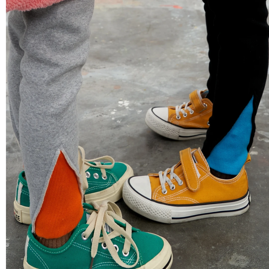 【90~140】【冬】加绒保暖女童裤子弹性罗文拼接三角形一体绒打底裤