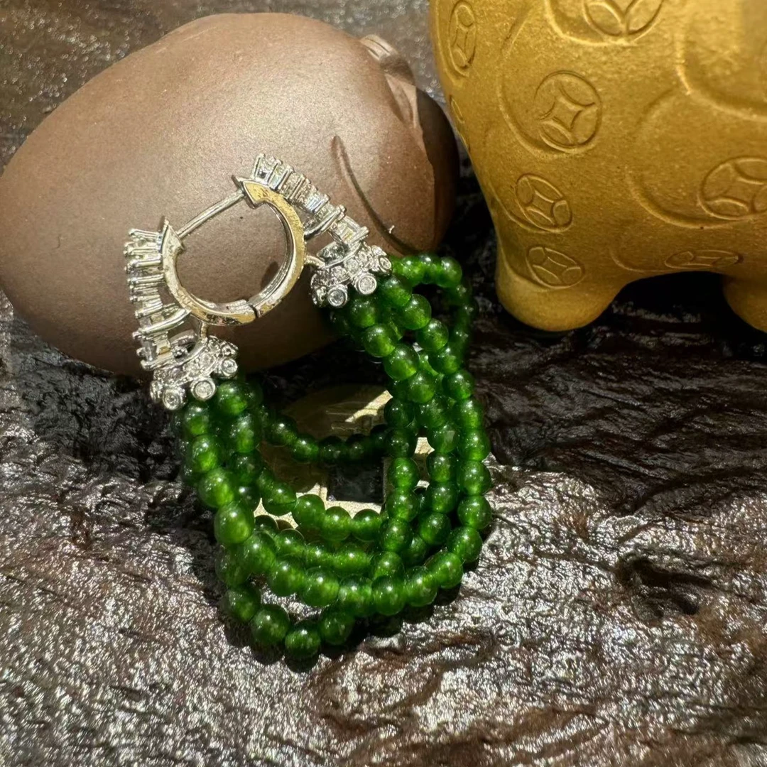 合金耳饰 绿韵国风时尚耳钉