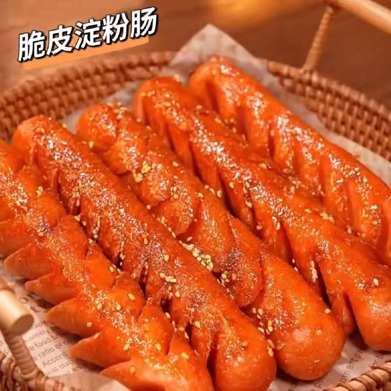 【新品促销】山东夫宇网红淀粉肠100g路边摊烤肠煎烤火腿面肠脆皮肠
