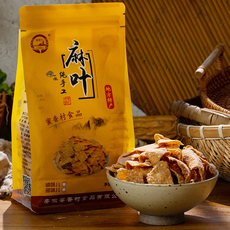 蜜香村纯手工麻叶 芝麻酥脆麻叶子 馓子麻花 安徽阜阳年货特产