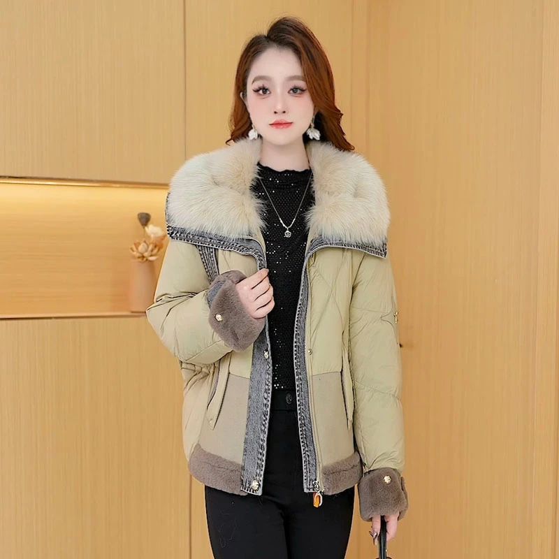 【羽绒服】冬季白鸭绒羽绒服百搭新款时尚气质休闲保暖外套羽绒服