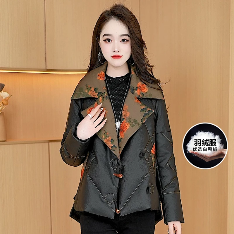 【现货羽绒服】冬季白鸭绒短款羽绒服百搭新款时尚气质保暖外套女