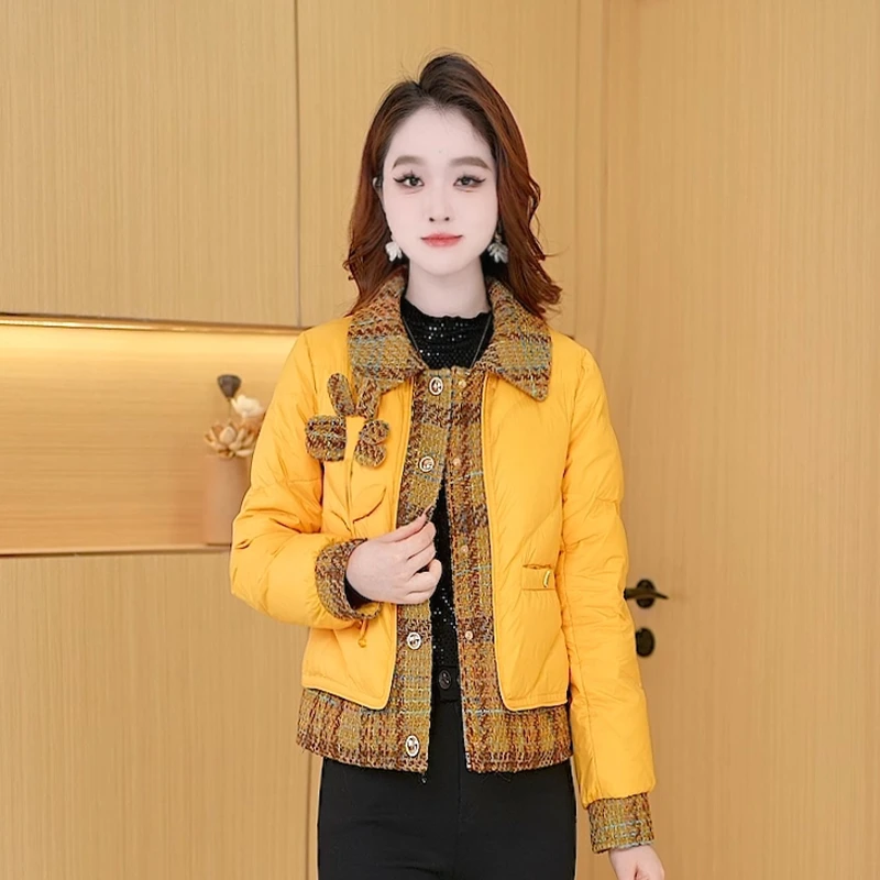 【羽绒服】冬季白鸭绒羽绒服新款时尚气质休闲保暖外套女短款羽绒