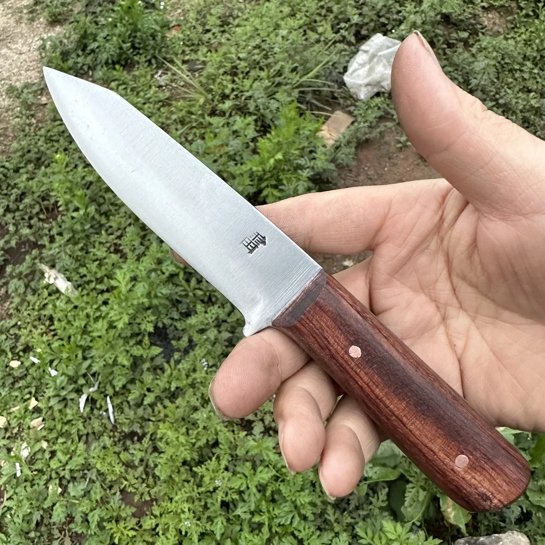 雷氏锻打 轴承钢户外水果刀手把吃肉刀 纯手工锻打锋利耐用硬度高